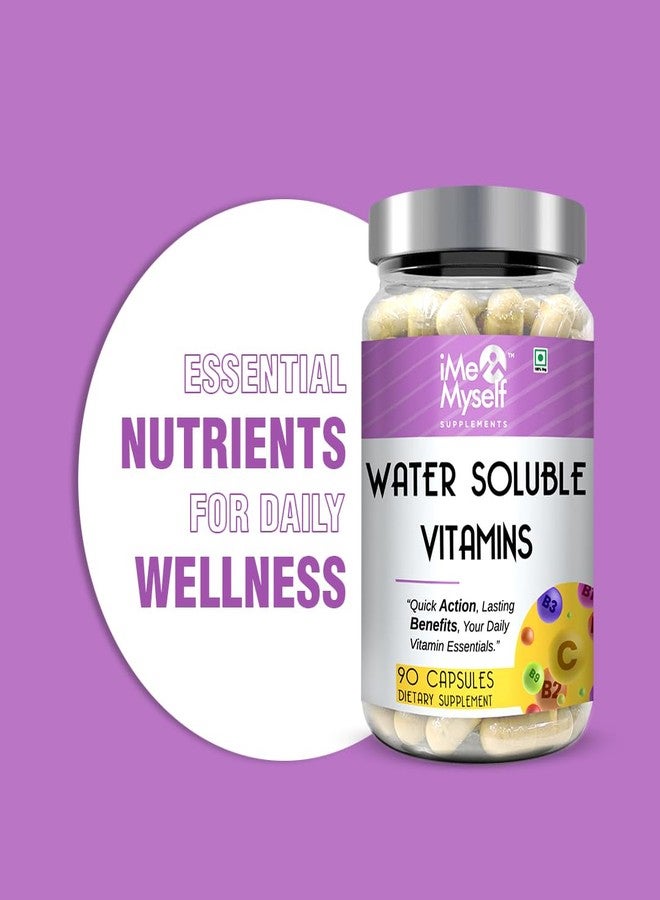 iMeMyself Water-Soluble Vitamins 90 Capsules | Daily Nutrition Capsules - 90 Count | Quick Absorption B Complex + C - Image 2